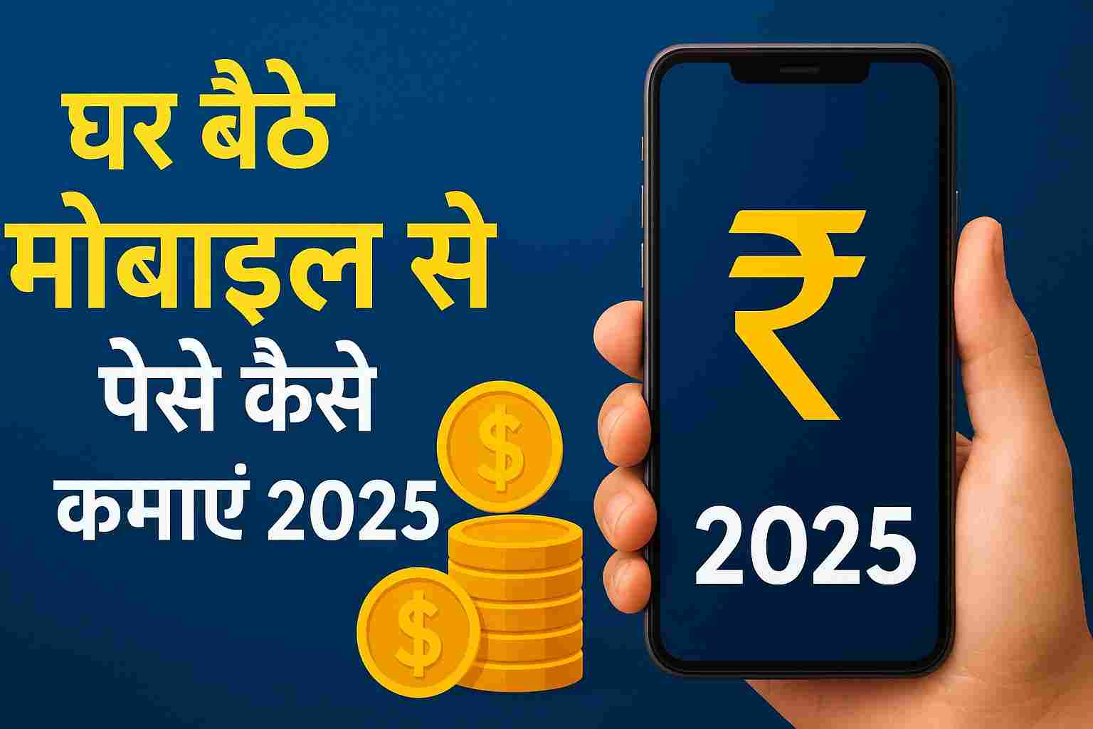 घर बैठे मोबाइल से पैसे कैसे कमाएं 2025