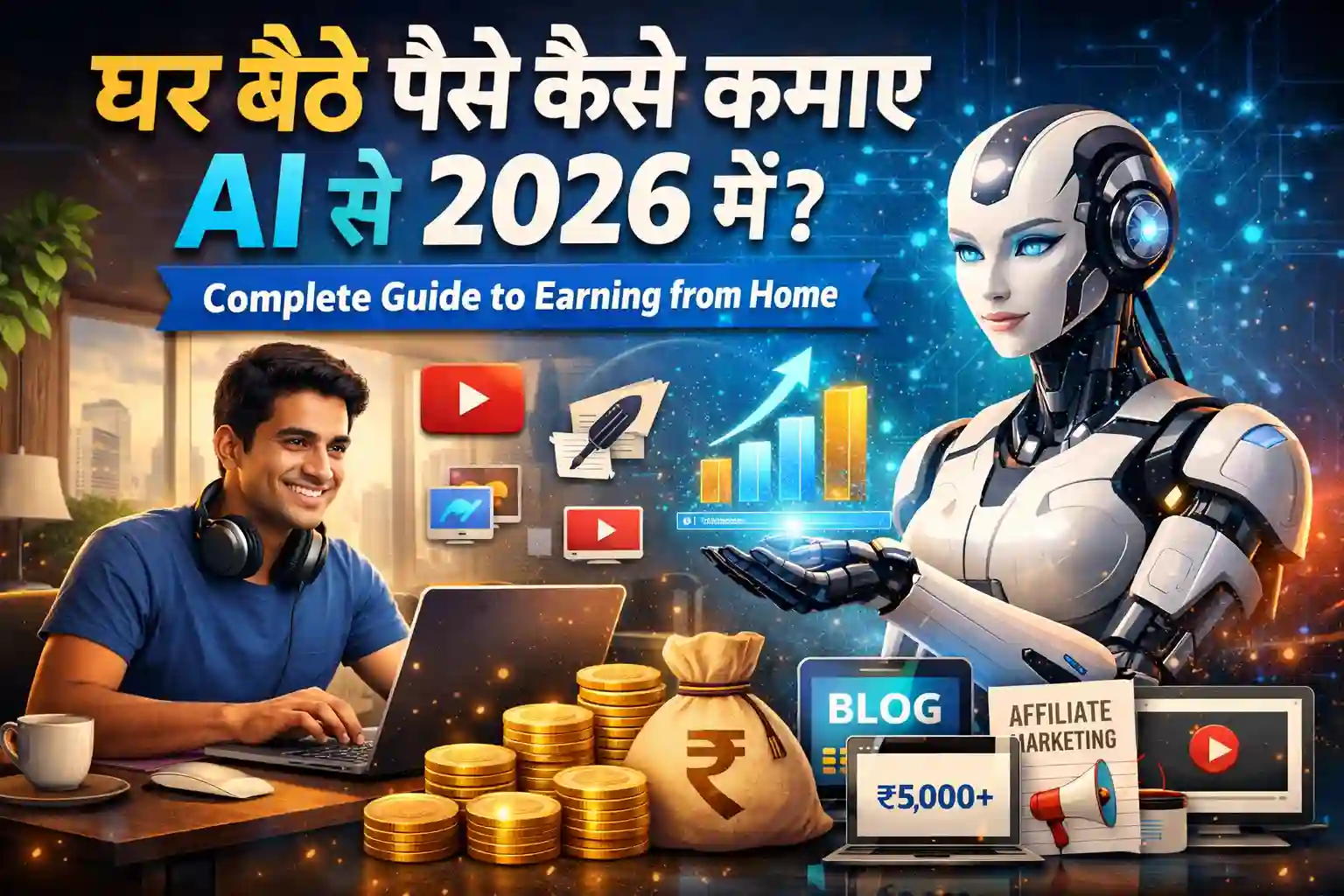 ghar baithe paise kaise kamaye ai se 2026 me
